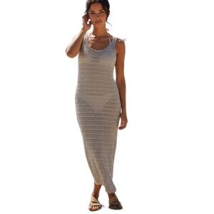Wilfred Light Lavender Knit Texture Maxi Dress Size Sml Pre Owned